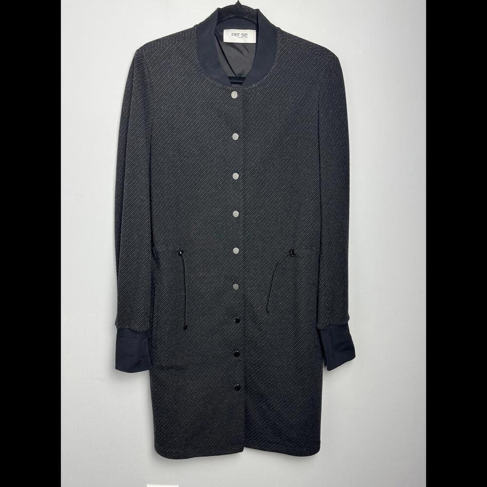 Per Se by Carlisle Elegant Coatigan - Women's Size 10, Sleek Black Design